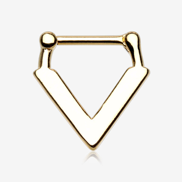 Golden Urban Chevron Arrow Septum Clicker