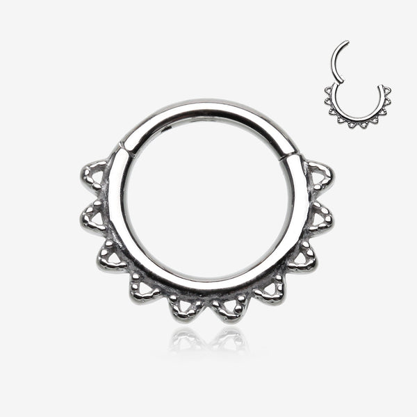 Tribal El Sol Clicker Hoop Ring