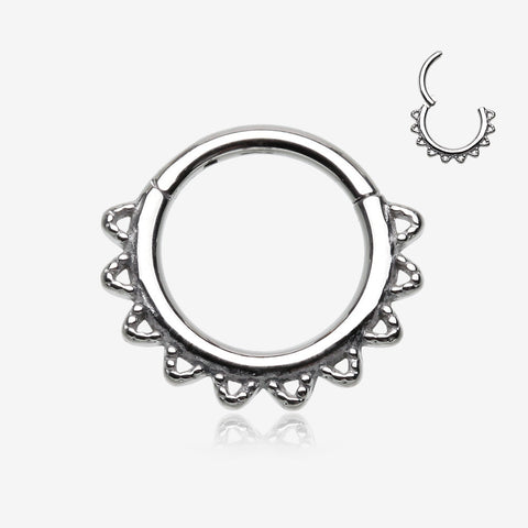 Tribal El Sol Clicker Hoop Ring