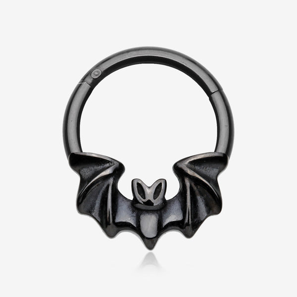 Blackline Night Bat Steel Seamless Clicker Hoop Ring