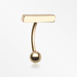 Golden Modern Minimalist Rectangular Bar Steel Curved Barbell