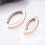 Detail View 2 of Rose Gold Sterling Silver Minimalist Curved Bar Clicker