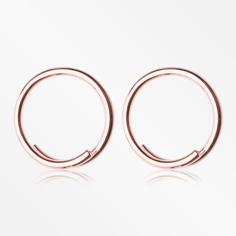 A Pair of Solid Copper Spiral Hoop Ear Weight Hanger