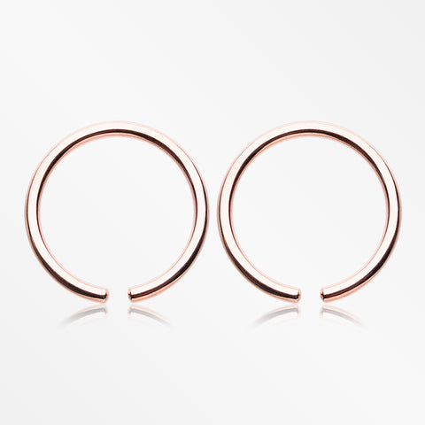 A Pair of Solid Copper Hoop Ear Weight Hanger