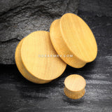 A Pair of Jackfruit Wood Double Flared Plug-Yellow
