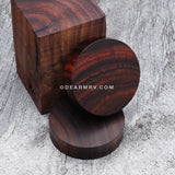 A Pair of Rosewood Double Flared Plug-Orange/Brown