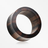 A Pair of Tiger Ebony Wood Double Flared Tunnel Plug