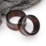 A Pair of Rosewood Double Flared Tunnel Plug