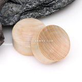 A Pair of Concave Crocodile Wood Double Flared Plug