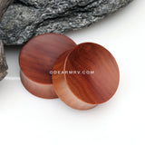 A Pair of Concave Sabo Wood Double Flared Plug