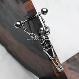 A Pair of Crux Skeleton Hanging Nipple Barbell