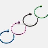 4 Pcs Pack of Colorline Steel Nose Hoops-Assorted