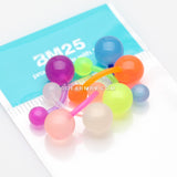 6 Pcs of Assorted Glow in the Dark Bio-Flex Basic Belly Ring Pack