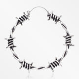A Pair of Grudge Barbed Wire Plug Hoop Earring