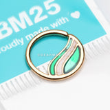 Golden Wave Layered Seamless Bendable Hoop Ring