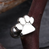 Puppy Paw Cartilage Tragus Barbell-Steel