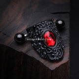 Victorian Noir Lacey Cartilage Cuff Earring-Red