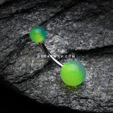 Two Toned Glow in the Dark Acrylic Belly Button Ring-Green/Blue