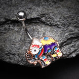 Jaipur Decorative Elephant Parade Belly Button Ring