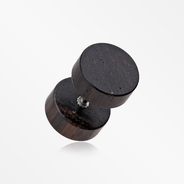 A Pair of Sono Wood Fake Plug-Black