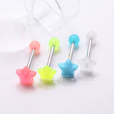 Detail View 1 of 4 Pcs of Assorted Glow in the Dark Acrylic Star Barbell Package