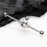 Adorable Pineapple Sparkle Industrial Barbell-Clear