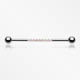 Sparkle Lined Gems Industrial Barbell-Aurora Borealis