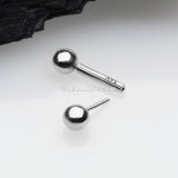 Detail View 2 of 14 Karat White Gold OneFit™ Threadless Ball Top Cartilage Barbell