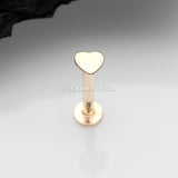 14 Karat Gold OneFit™ Threadless Flat Heart Top Flat Back Stud Labret