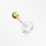 14 Karat Gold Push-In Ball Top Bio-Flex Labret