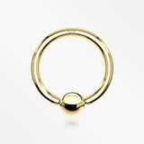 14 Karat Gold Basic Captive Bead Ring