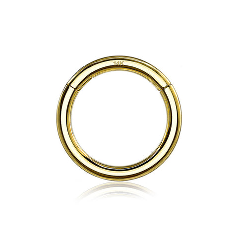 14 Karat Gold Seamless Clicker Hoop Ring
