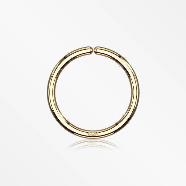 14 Karat Gold Basic Bendable Hoop Ring