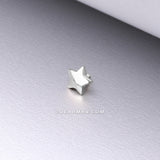 14 Karat White Gold Star Dermal Anchor Top