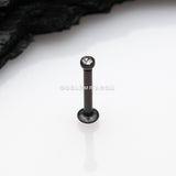 Blackline Basic Gem Ball Top Threadless Push-In Steel Labret-Clear
