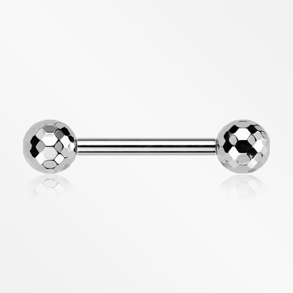 A Pair of Implant Grade Titanium Multi-Faceted OneFit Threadless Nipple Barbell