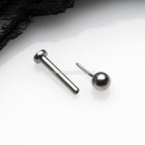 Implant Grade Titanium OneFit™ Threadless Basic Ball Top Flat Back Stud Labret