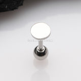 Flat Circle Top Cartilage Tragus Barbell Earring