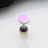 Colorline Flat Circle Top Cartilage Tragus Barbell Earring
