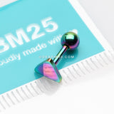 Colorline Flat Triangle Top Cartilage Tragus Barbell Earring