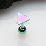 Colorline Flat Triangle Top Cartilage Tragus Barbell Earring