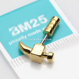 Golden Steel Hammer Cartilage Tragus Barbell Earring