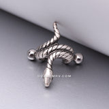 Coiled Serpent Snake Steel Cartilage Helix Cuff Earring