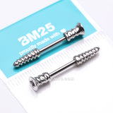 Detail View 3 of A Pair of Nail Screw Bolt Steel Nipple Barbell