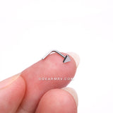 Triangle Plate Top Basic Steel L-Shaped Nose Ring