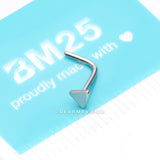 Triangle Plate Top Basic Steel L-Shaped Nose Ring