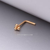 Golden Bali Beads Trinity Steel L-Shaped Nose Ring