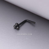 Blackline Bali Beads Trinity Steel L-Shaped Nose Ring