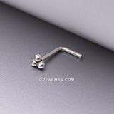 Bali Beads Trinity Steel L-Shaped Nose Ring