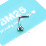 Bali Beads Trinity Steel L-Shaped Nose Ring